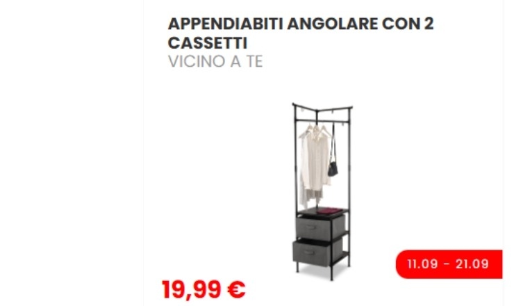 Illustrazione dell'appendiabiti (Eurospin FOTO) - statodonna.it