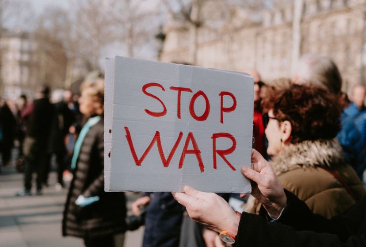 Manifestazione contro guerra