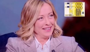 Giorgia Meloni con 400 euro