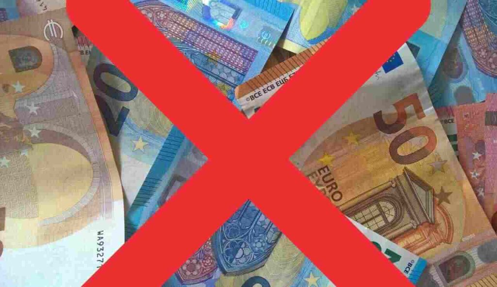 Niente banconote 20 e 50 euro