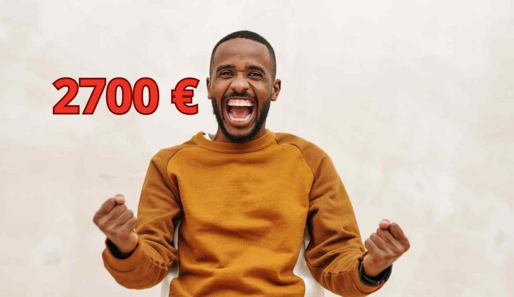 Uomo felice 2700 euro